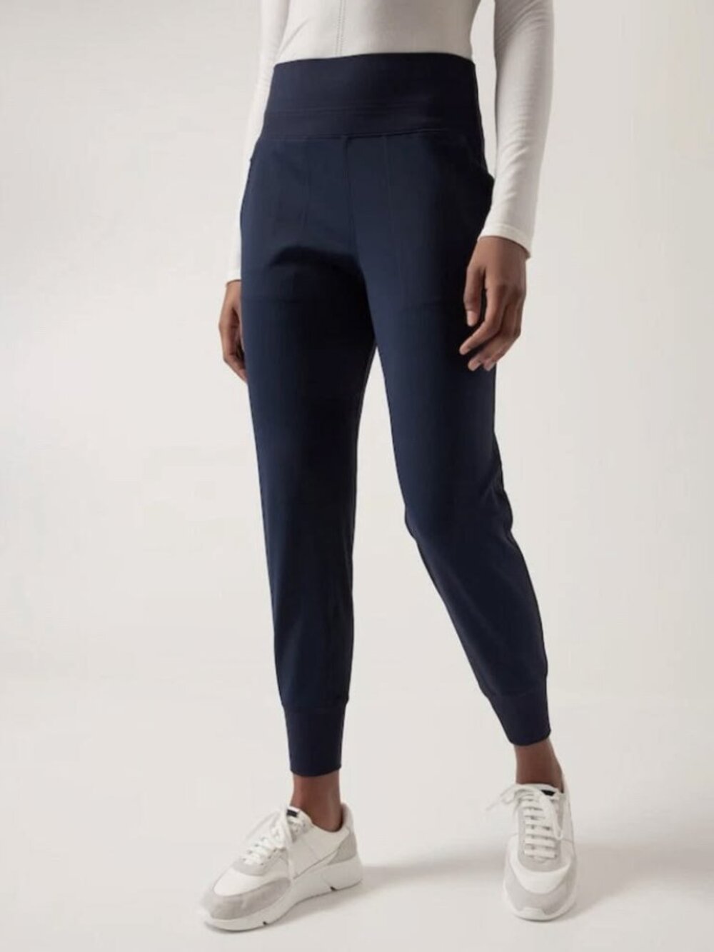 Athleta Women's Venice Jogger Pants in Navy Blue Size Large